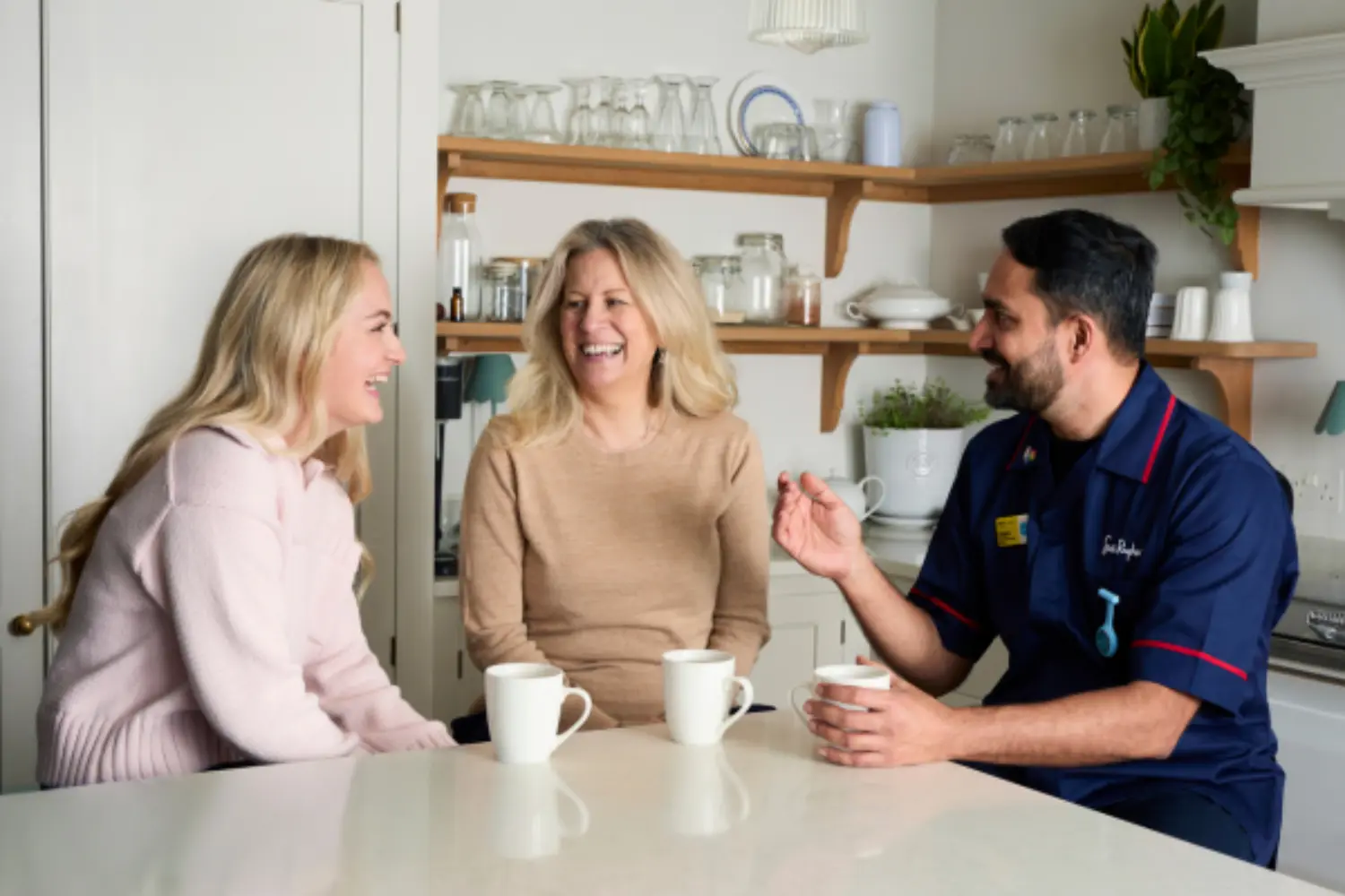 Talking with a nurse